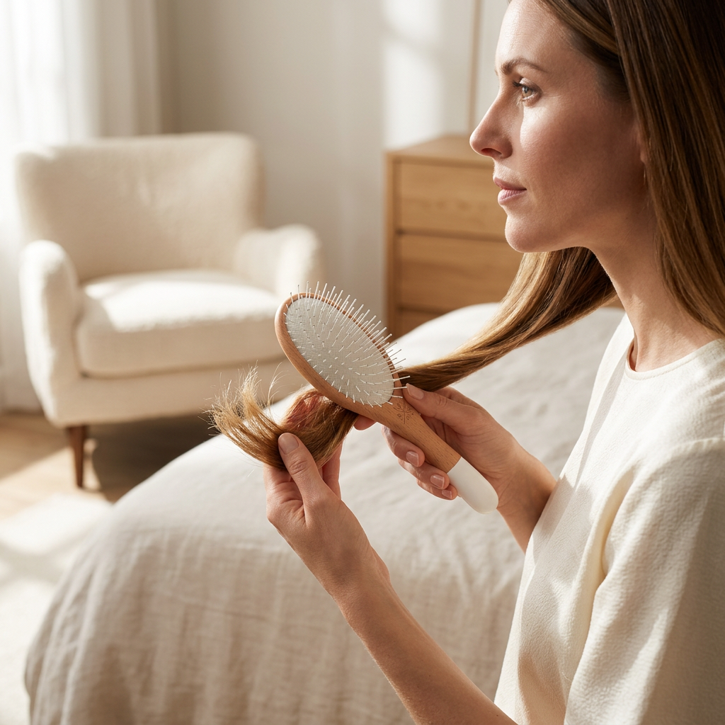 ✨ indoravi Cushioned Hairbrush with Presentation Box — A Wood-Look Handle & Rounded-Tip Pins for Your Everyday Dressing-Table Ritual