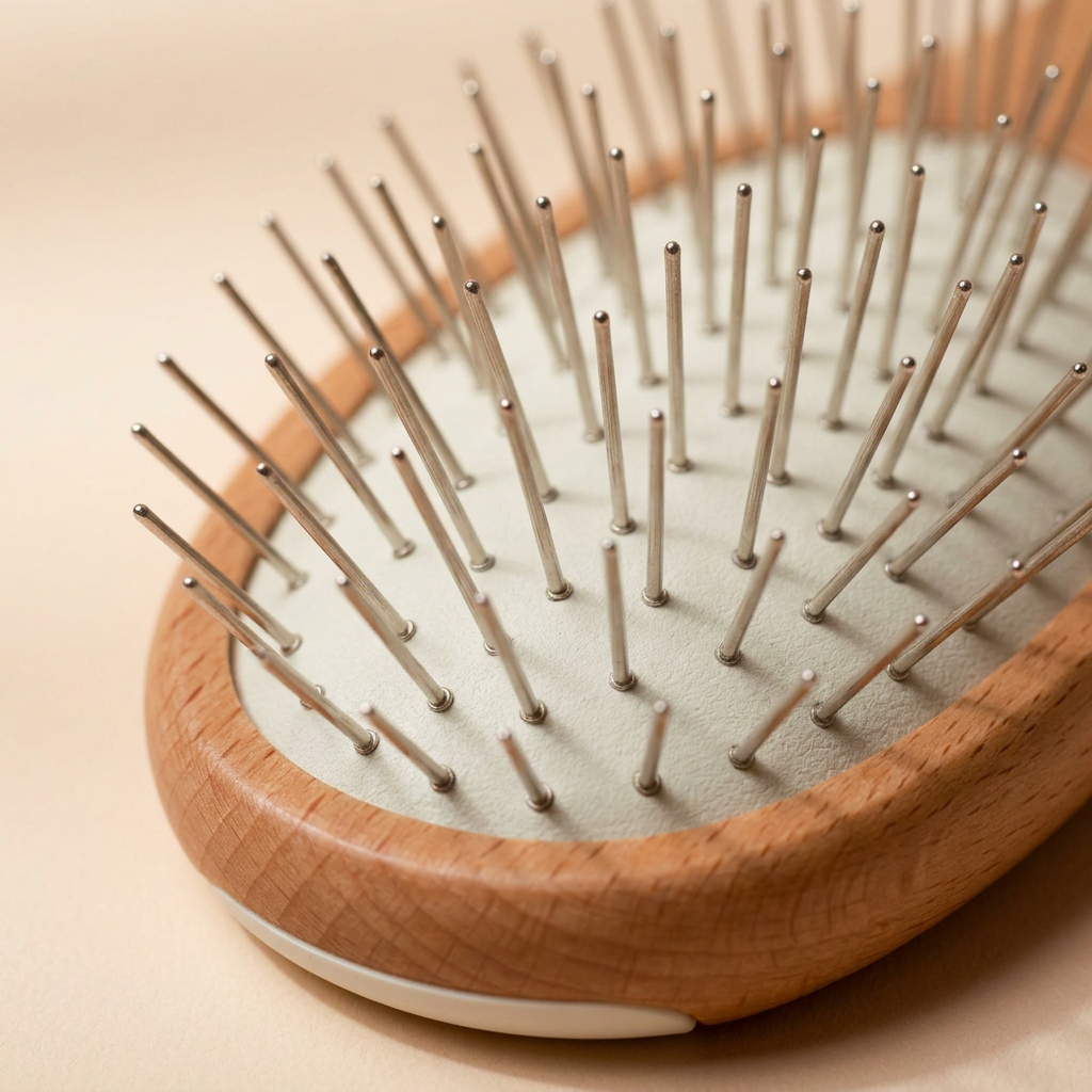 ✨ indoravi Cushioned Hairbrush with Presentation Box — A Wood-Look Handle & Rounded-Tip Pins for Your Everyday Dressing-Table Ritual