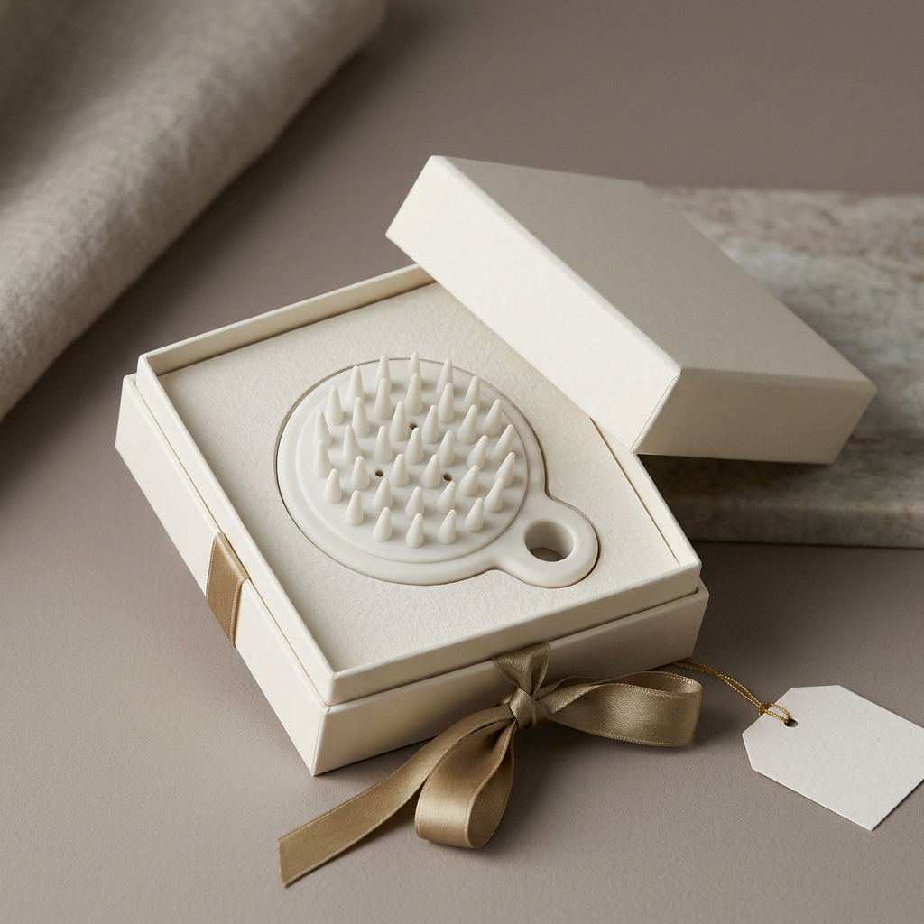 🫧 indoravi Silicone Shampoo Brush — A Softer Wash-Day Ritual with Palm-Fit Scalp Massage & Easy-Hang Design