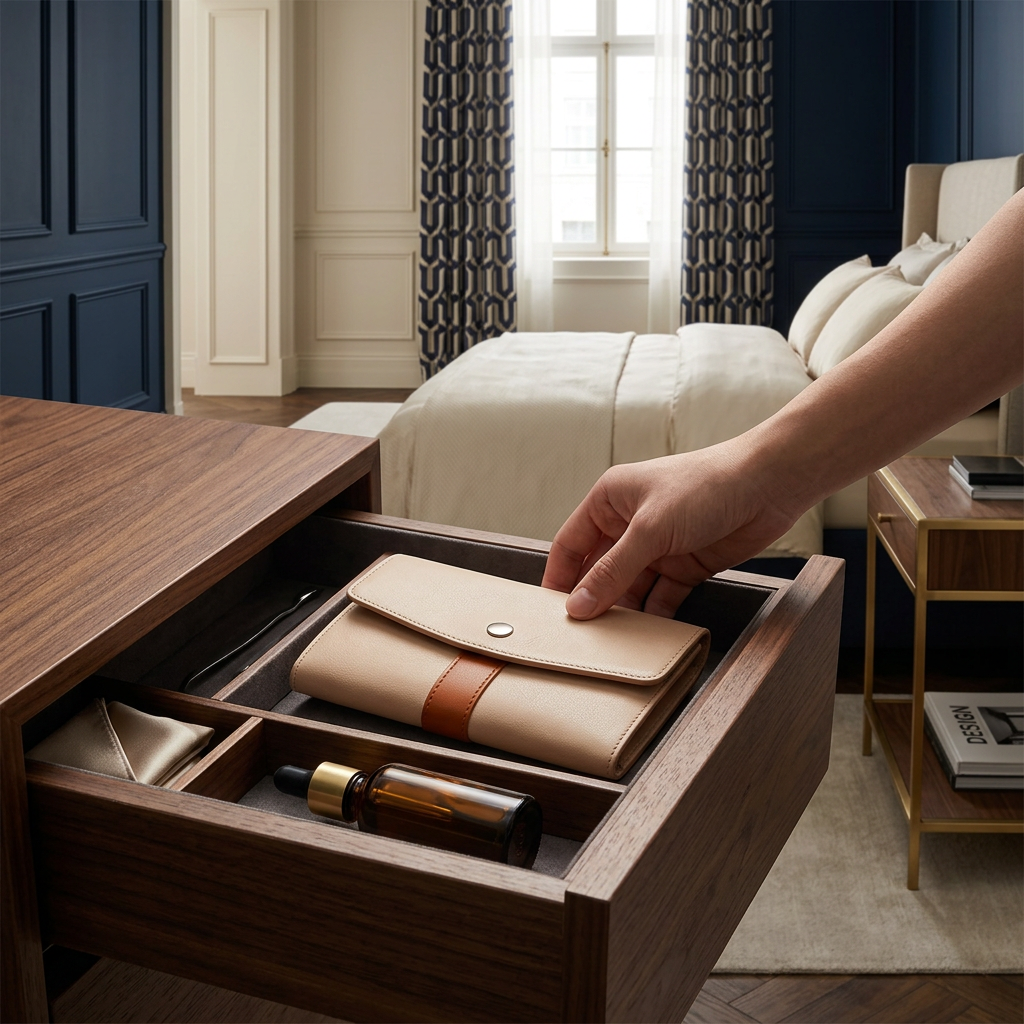 🦶 indoravi Foot Care Tool Set with Fold-Out Case — Seven Grooming Tools in a Warm-Toned Organizer for a Tidy Personal-Care Routine